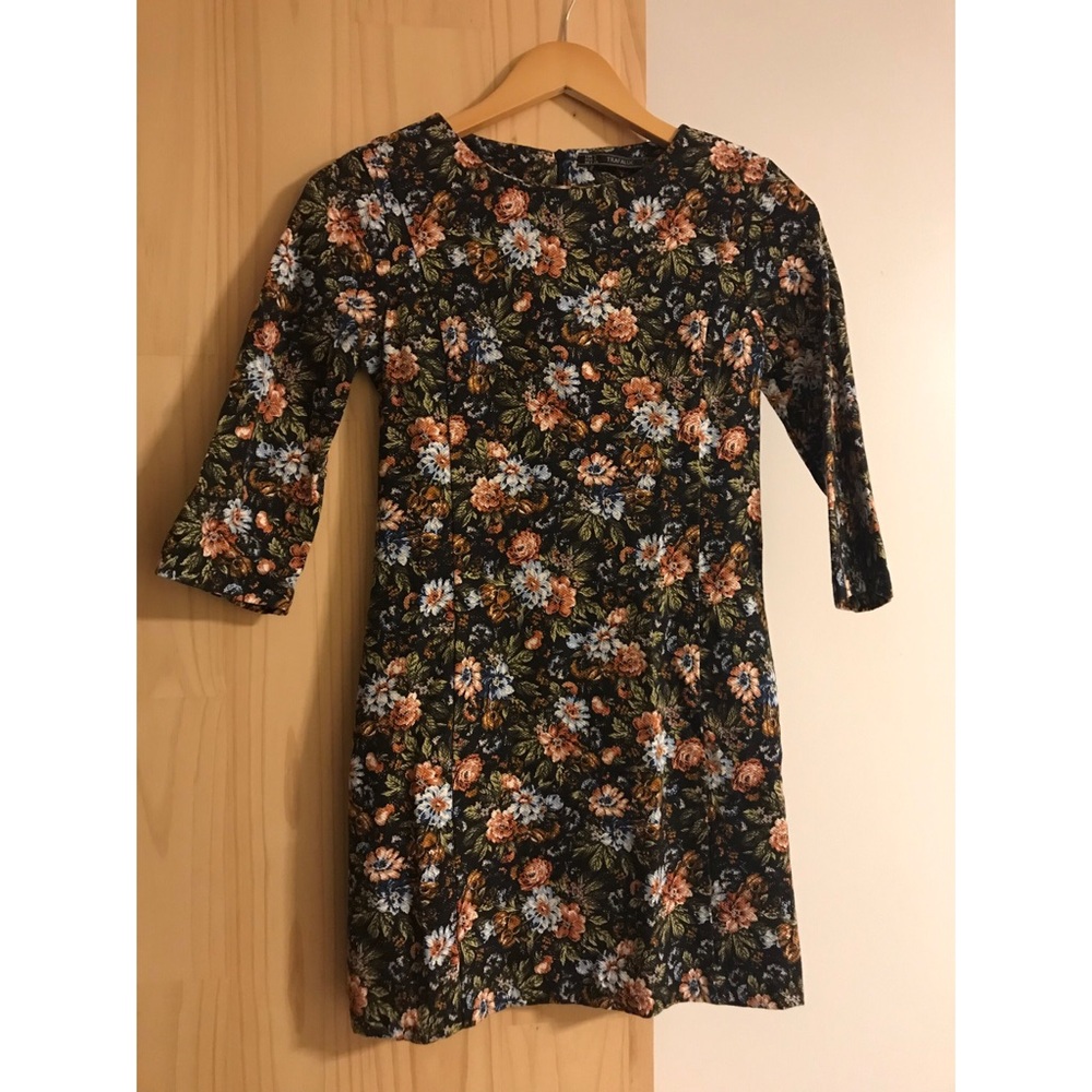 Zara Trafaluc Long Sleeve Floral Dress